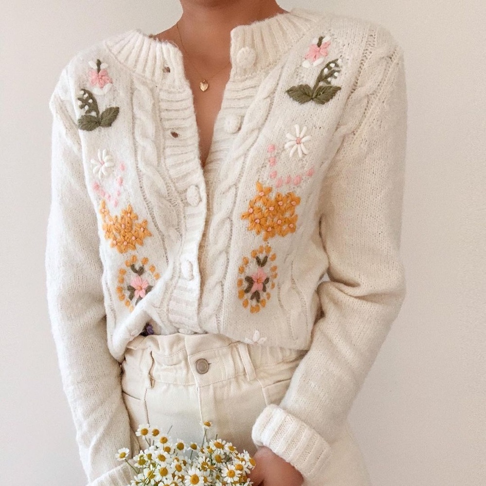 Breath Of Youth Fall Blooms Cardigan